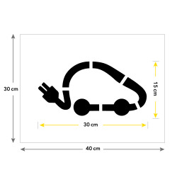 Pochoir Voiture électrique