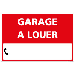 PANNEAU IMMOBILIER GARAGE A LOUER AKYLUX 3,5mm - 600x400mm - LIVRE AVEC UNE PLANCHE DE CHIFFRES(G1334)