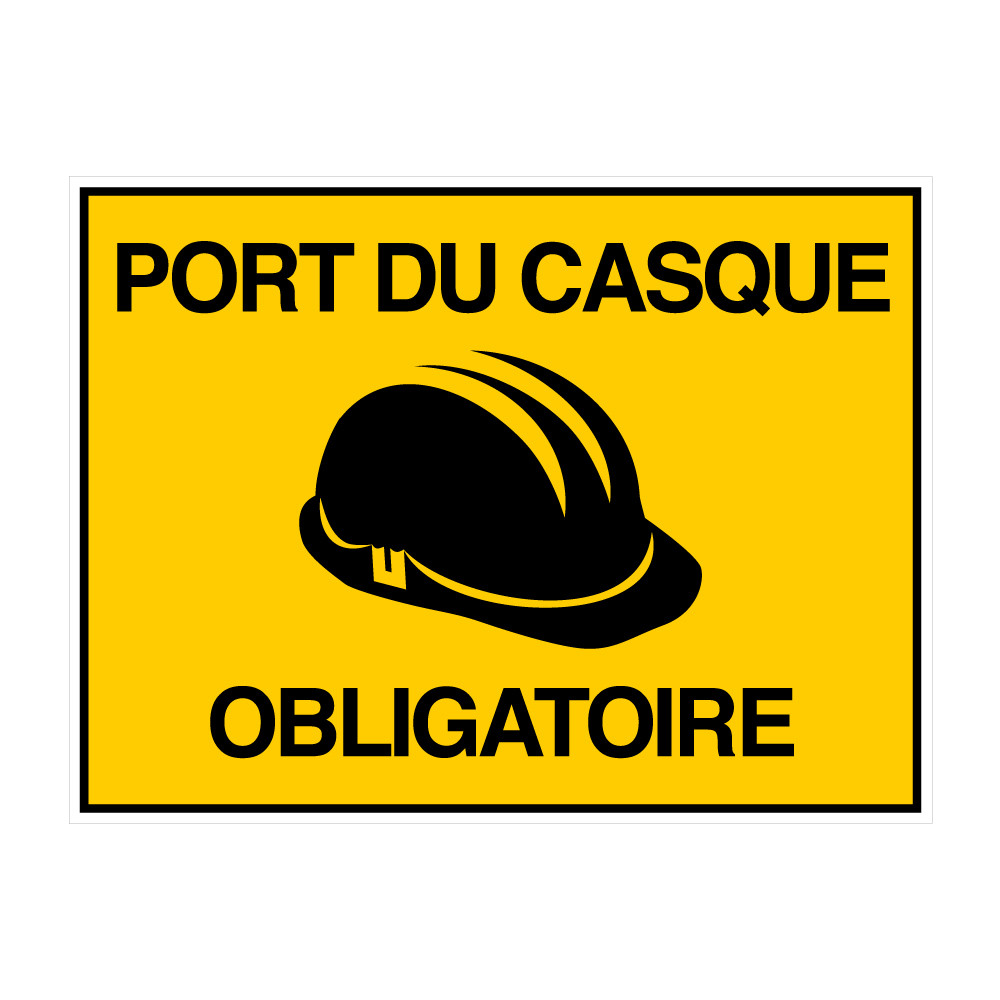 Panneau Port du casque obligatoire en Akilux Signaletique de Chantier