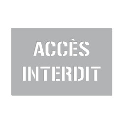 Accès Interdit Pochoir