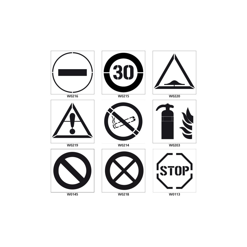 POCHOIRS PICTOGRAMMES EXTÉRIEURS POCHOIRS PICTOGRAMMES EXTÉRIEURS