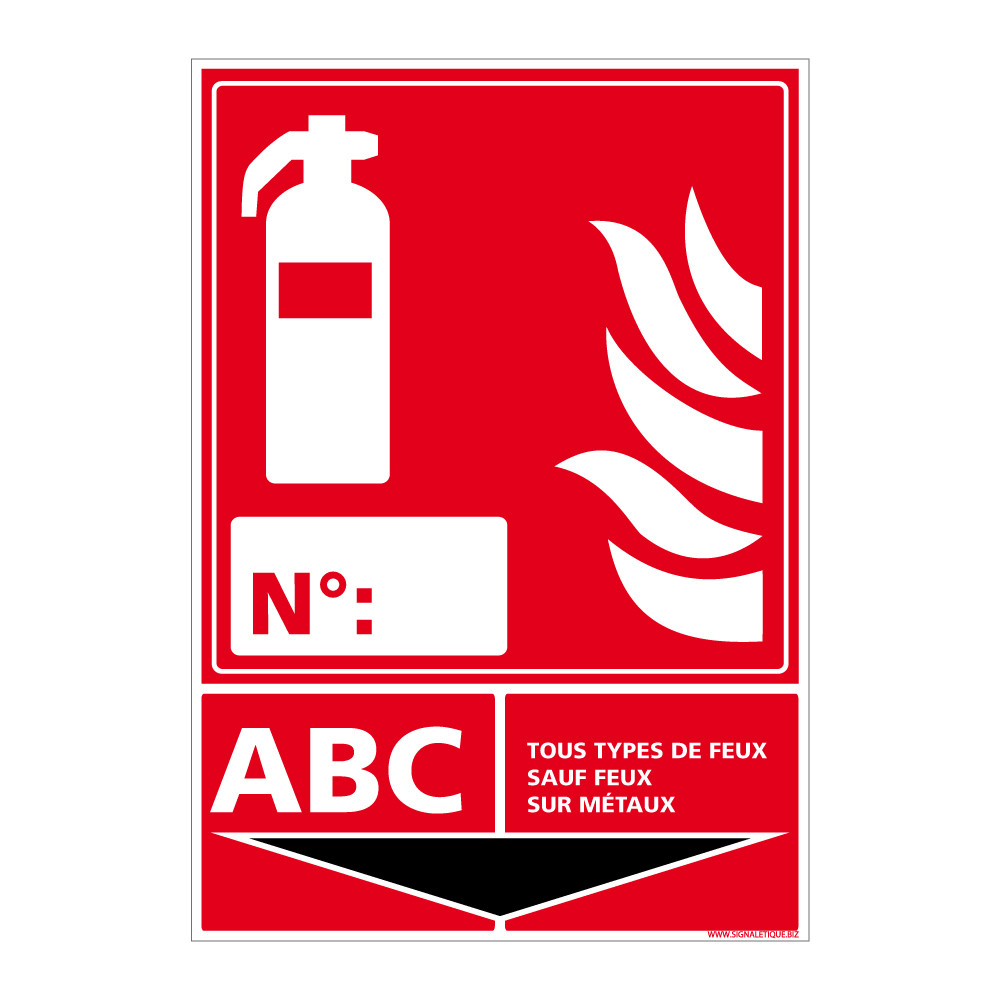 panneau de signalisation extincteur classe ABC panneau de signalisation extincteur classe ABC