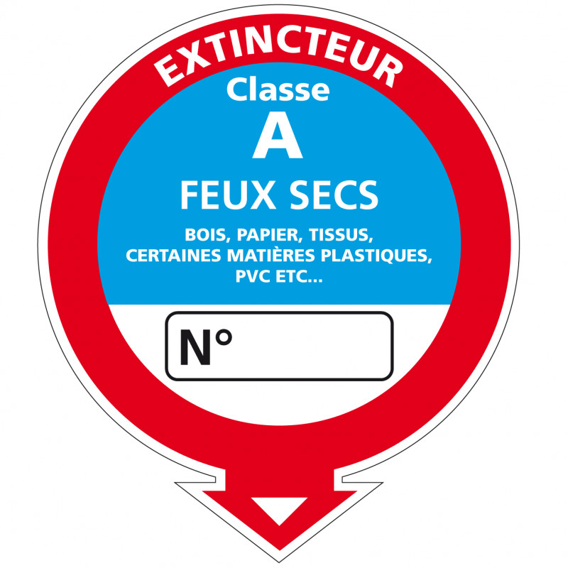 Adesif Extincteur classe A (A0533)