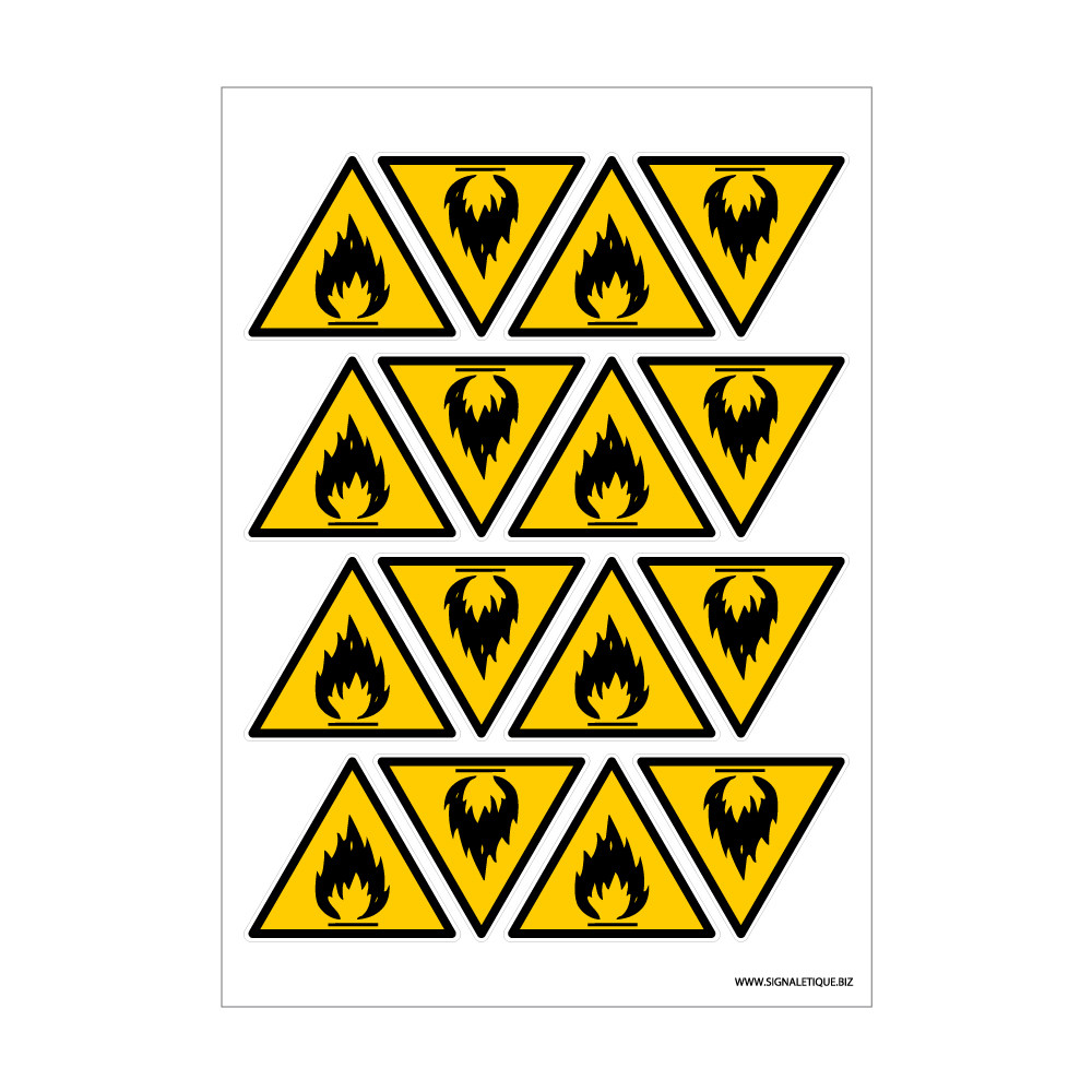 Autocollants Danger Matières Inflammables Autocollants Danger Matières Inflammables