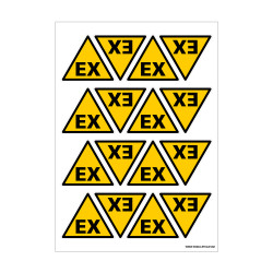 Autocollants Danger EX Zone ATEX