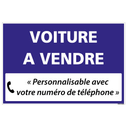 PANNEAU IMMOBILIER VOITURE A VENDRE A PERSONNALISER AKYLUX 3,5mm - 600x400mm (G1337_PERSO)