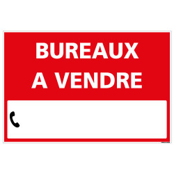 PANNEAU BUREAUX A VENDRE AKYLUX 3,5mm - 600x400mm - LIVRE AVEC UNE PLANCHE DE CHIFFRES (G1339)