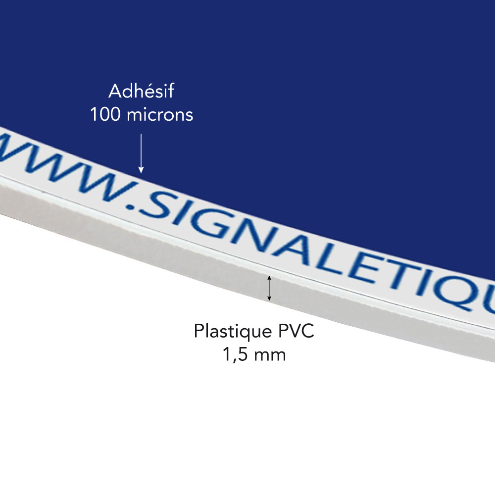 Panneau Parking Privé. Panneau Parking Rond Bleu PVC 1,5 mm Adhésif