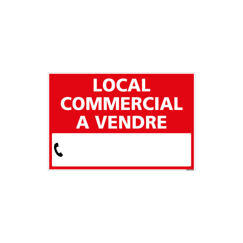 PANNEAU LOCAL COMMERCIAL A VENDRE AKYLUX 3,5mm - 600x400mm - LIVRE AVEC UNE PLANCHE DE CHIFFRES (G1340)