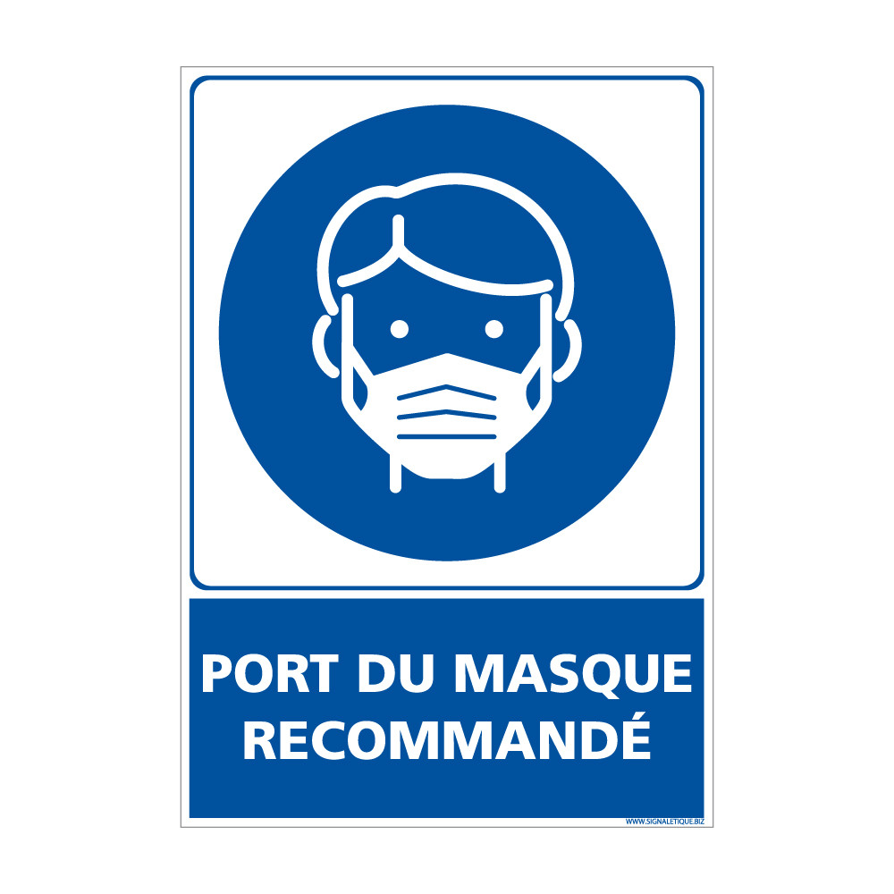 panneau port du masque recommandé