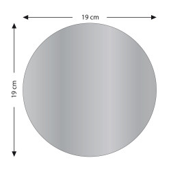 LOT DE 3 MIROIRS AUTOCOLLANTS ROND 19x19cm (PLEXI_MIROIR_008)
