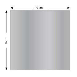 LOT DE 6 MIROIRS AUTOCOLLANTS CARRE 9x9cm (PLEXI_MIROIR_016)