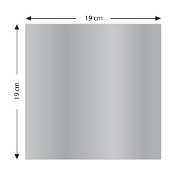 LOT DE 3 MIROIRS AUTOCOLLANTS CARRE 19x19cm (PLEXI_MIROIR_014)