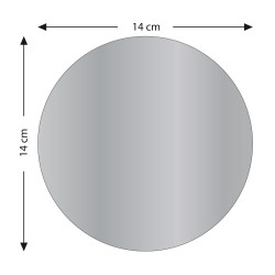 LOT DE 4 MIROIRS AUTOCOLLANTS ROND 14x14cm (PLEXI_MIROIR_009)