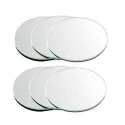 LOT DE 6 MIROIRS AUTOCOLLANTS ROND 9x9cm (PLEXI_MIROIR_010)