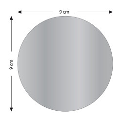 LOT DE 6 MIROIRS AUTOCOLLANTS ROND 9x9cm (PLEXI_MIROIR_010)