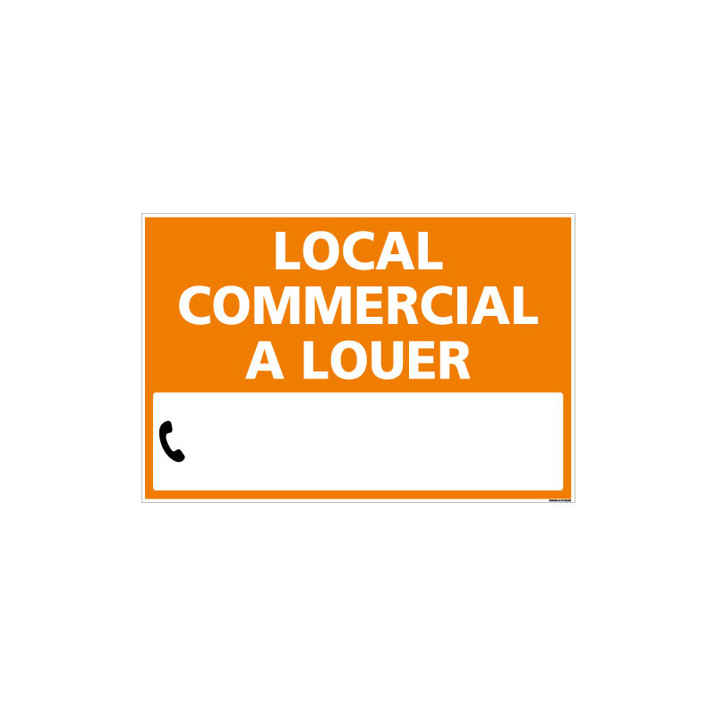 PANNEAU LOCAL COMMERCIAL A LOUER AKYLUX 3,5mm - 600x400mm - LIVRE AVEC UNE PLANCHE DE CHIFFRES (G1341)