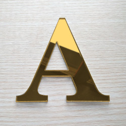 Lettre Miroir Or Décorative Plexiglass. Lettrage Or Adhésif Plastique. Lettre Autocollante pour Prénom, Décoration Mariage, Ense