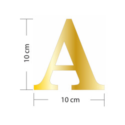 Lettre Miroir Or Décorative Plexiglass. Lettrage Or Adhésif Plastique. Lettre Autocollante pour Prénom, Décoration Mariage, Ense