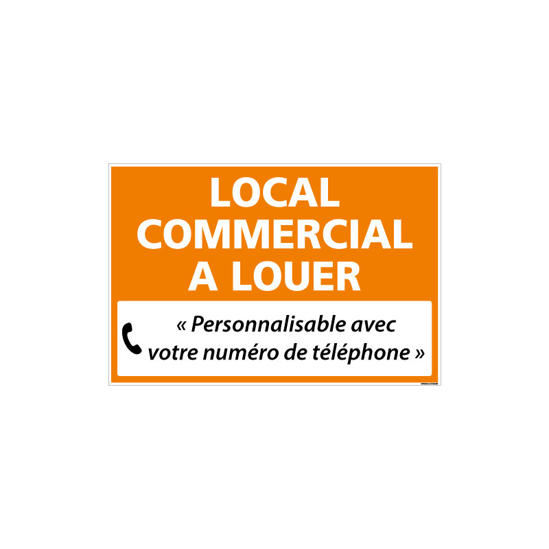 PANNEAU LOCAL COMMERCIAL A LOUER A PERSONNALISER AKYLUX 3,5mm - 600x400mm (G1341_PERSO)