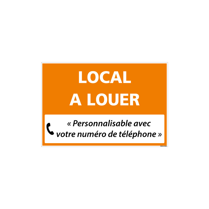 PANNEAU IMMOBILIER LOCAL A LOUER A PERSONNALISER AKYLUX 3,5mm - 600x400mm (G1342_PERSO)