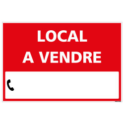 PANNEAU LOCAL A VENDRE AKYLUX 3,5mm - 600x400mm - LIVRE AVEC UNE PLANCHE DE CHIFFRES (G1343)