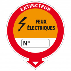 Adhesif Extincteur classe "Electrique" (A0537)