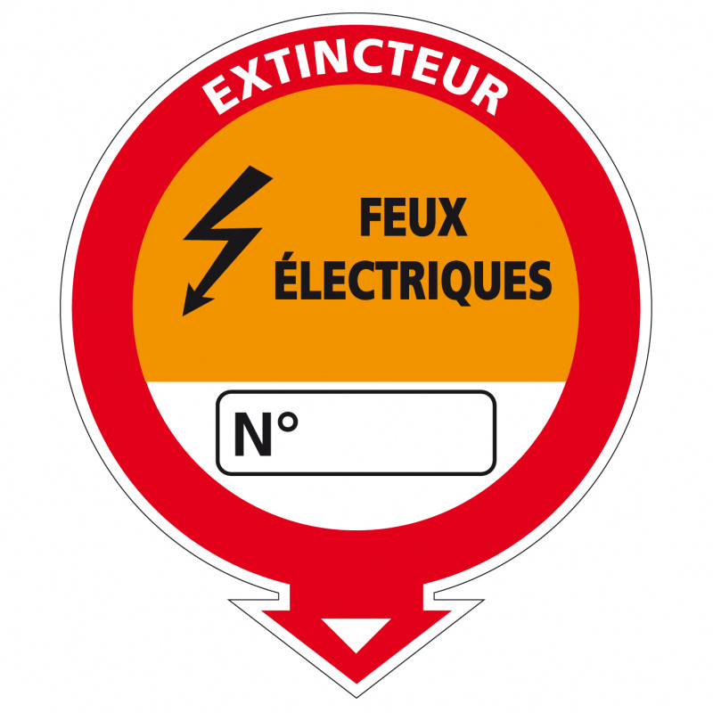 Adhesif Extincteur classe "Electrique" (A0537)