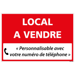 PANNEAU IMMOBILIER LOCAL A VENDRE A PERSONNALISER AKYLUX 3,5mm - 600x400mm (G1343_PERSO)