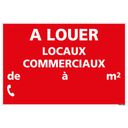 PANNEAU LOCAUX COMMERCIAUX A LOUER AKYLUX 3,5mm - 600x400mm - LIVRE AVEC UNE PLANCHE DE CHIFFRES (G1344)