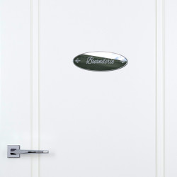 Plaque Buanderie Adhésive. Plaque de Porte Buanderie. Plaque miroir à Coller. Plexi Miroir. Plaque de Porte Maison Style Shabby