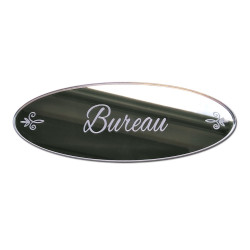 MIROIR PLAQUE DE PORTE BUREAU SHABBY (PLEXI_MIROIR_019)