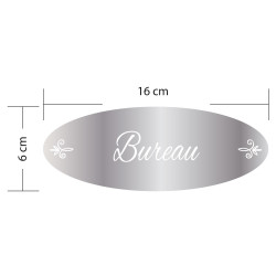 MIROIR PLAQUE DE PORTE BUREAU SHABBY (PLEXI_MIROIR_019)