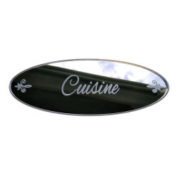 MIROIR PLAQUE DE PORTE CUISINE SHABBY (PLEXI_MIROIR_021)