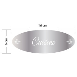 MIROIR PLAQUE DE PORTE CUISINE SHABBY (PLEXI_MIROIR_021)