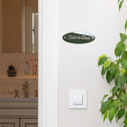 Plaque Miroir Adhésive Salle de Bain. Plaque de Porte Salle de Bain, style Shabby