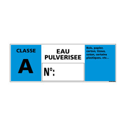 Panneau Signalisation Incendie CLASSE A - EAU PULVERISEE (A0539)