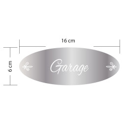 MIROIR PLAQUE DE PORTE GARAGE SHABBY (PLEXI_MIROIR_032)