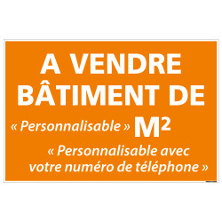 PANNEAU IMMOBILIER BATIMENT A VENDRE A PERSONNALISER AKYLUX 3,5mm - 600x400mm (G1347_PERSO)