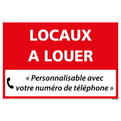 PANNEAU IMMOBILIER LOCAUX A LOUER A PERSONNALISER AKYLUX 3,5mm - 600x400mm (G1348_PERSO)