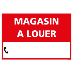 PANNEAU MAGASIN A LOUER AKYLUX 3,5mm - 600x400mm - LIVRE AVEC UNE PLANCHE DE CHIFFRES (G1350)