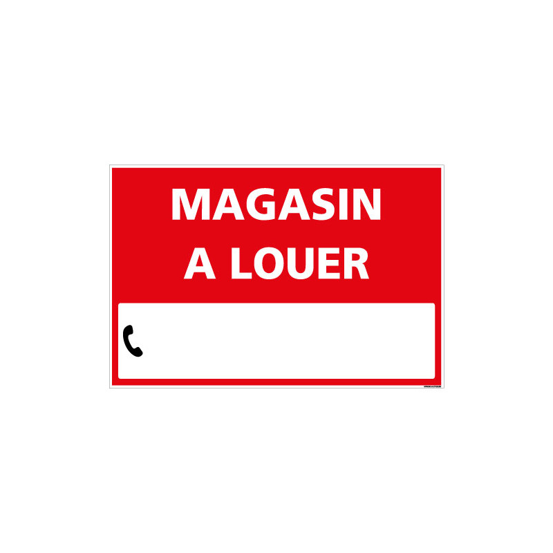 PANNEAU MAGASIN A LOUER AKYLUX 3,5mm - 600x400mm - LIVRE AVEC UNE PLANCHE DE CHIFFRES (G1350)