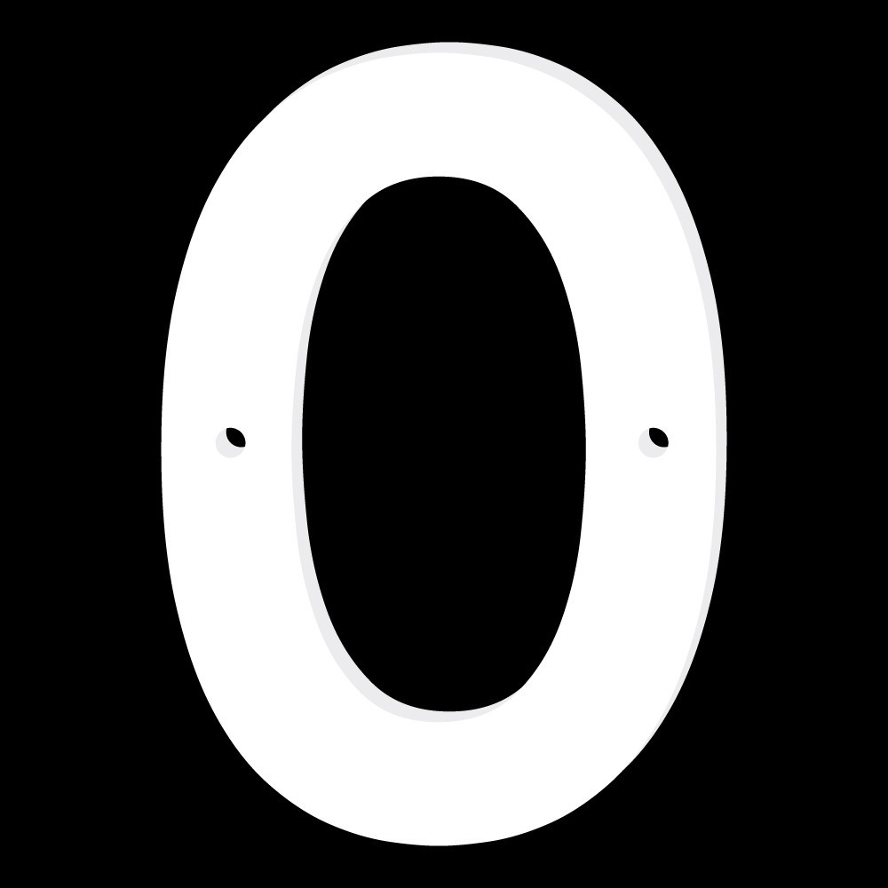 NUMERO DE MAISON DROIT EN PLEXI BLANC BRILLANT