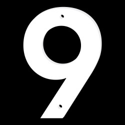 NUMERO DE MAISON DROIT EN PLEXI BLANC BRILLANT