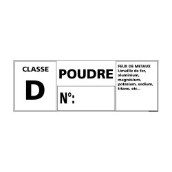 Panneau Signalisation Incendie CLASSE D - POUDRE (A0542)