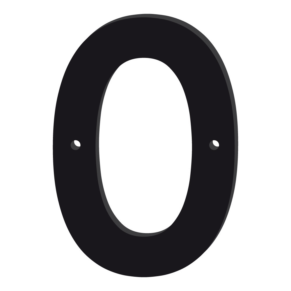 NUMERO DE MAISON DROIT EN PLEXI NOIR BRILLANT