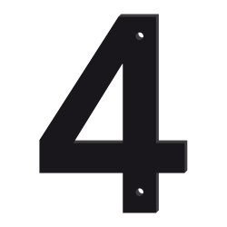NUMERO DE MAISON DROIT EN PLEXI NOIR BRILLANT