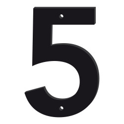 NUMERO DE MAISON DROIT EN PLEXI NOIR BRILLANT