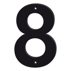 NUMERO DE MAISON DROIT EN PLEXI NOIR BRILLANT