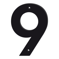 NUMERO DE MAISON DROIT EN PLEXI NOIR BRILLANT